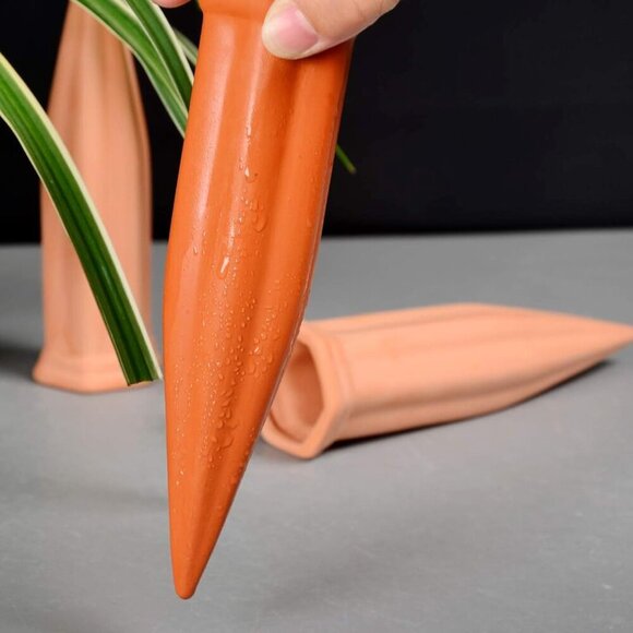 Ceramic Plant Waterer Set of 6 Pack Terracotta Self Watering Spikes,Wine Bottle - Picture 7 of 8